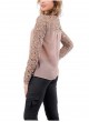 Neutral Pink Crochet Shoulder Top